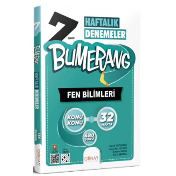 GÜNAY 7. SINIF BUMERANG 32 HAFTALIK FEN BİLİMLERİ DENEMELERİ - 2025 MÜFREDAT