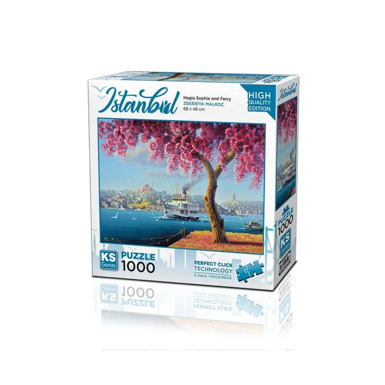 KS GAMES 20744 HAGIA SOPHIA AND FERRY 68x48cm YAPBOZ/PUZZLE 1000 PARÇA