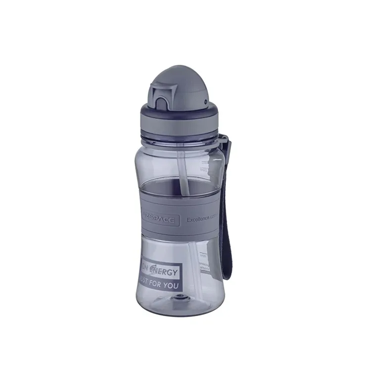 UZSPACE PİPETLİ SİLİKON GÖVDE MATARA TRITAN 5023 300 ML BARK GRAY