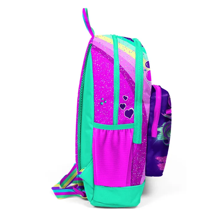 CORAL HIGH 23758 KIDS PEMBE SU YEŞİLİ UNICORN DESENLİ DÖRT BÖLMELİ SIRT ÇANTASI