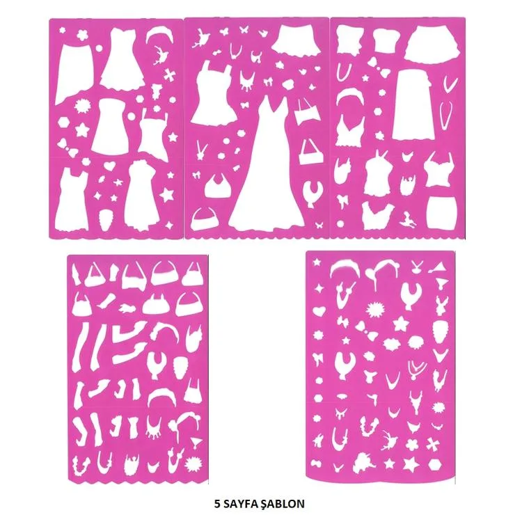 GIPTA STYLE ON K9007 STICKERLI MODA TASARIM DEFTERİ 14X24 SKETCH BOOK