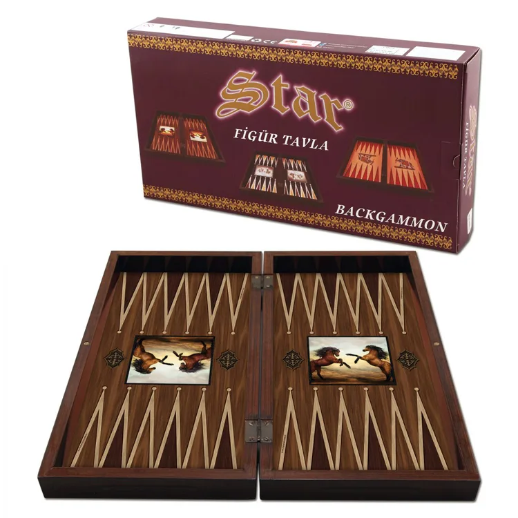 STAR FİGÜRLÜ TAVLA KAHVERENGİ ATLAR
