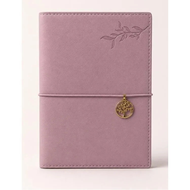 VICTORIA'S JOURNALS CHARM HAYAT AĞACI 126-2747 VEGAN DERİ KAPAK 13X18 cm 100 gr. 96 YP. KREM ÇİZGİLİ DEFTER PASTEL LİLA