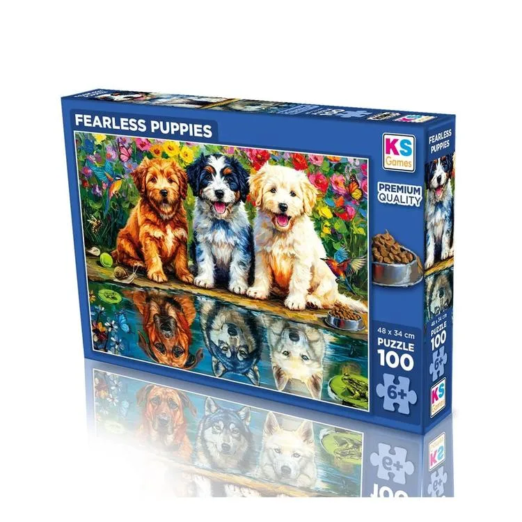 KS GAMES 31503 FEARLESS PUPPIES 34x48cm YAPBOZ/PUZZLE 100 PARÇA