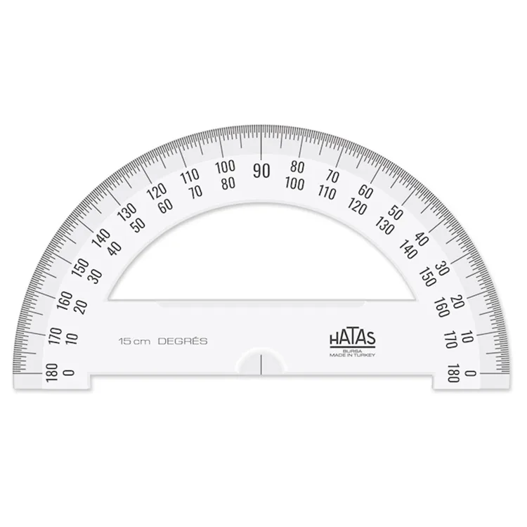 HATAS PLASTİK MİNKALE YARIM DAİRE DERECE (180°) 15CM