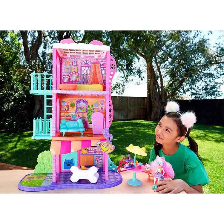 ENCHANTIMALS ŞEHİR EVİ VE KAFE OYUNU OYUN SETİ MTL-HHC18