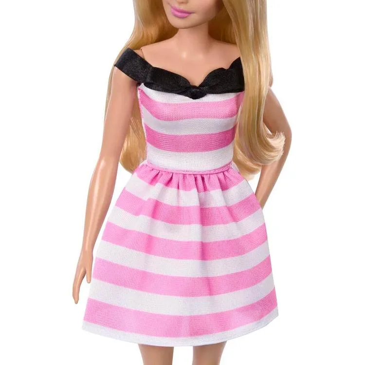 MATTEL HTH66 BARBIE 65. YIL ÖZEL PEMBE ELBİSELİ BEBEK 3+