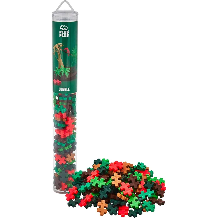 PLUS-PLUS 4266 JUNGLE MİNİ MİX BLOK PUZZLE YAPI SETİ 100 PARÇA TÜP