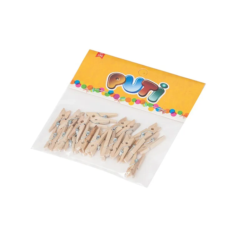 PUTİ AHŞAP MANDAL NATUREL 12 Lİ