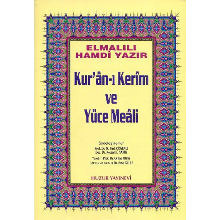KURANI KERİM YÜCE MEALİ ORTA BOY SARI