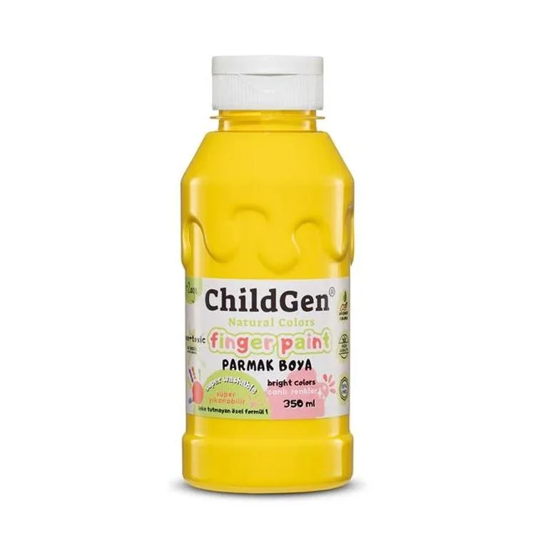 CHILDGEN NATUREL COLORS - PARMAK BOYASI CANLI RENKLER 350ml SARI