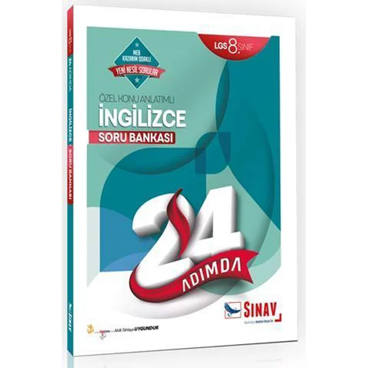 SINAV 8. SINIF LGS İNGİLİZCE 24 ADIMDA ÖZEL KONU ANLATIMLI SORU BANKASI