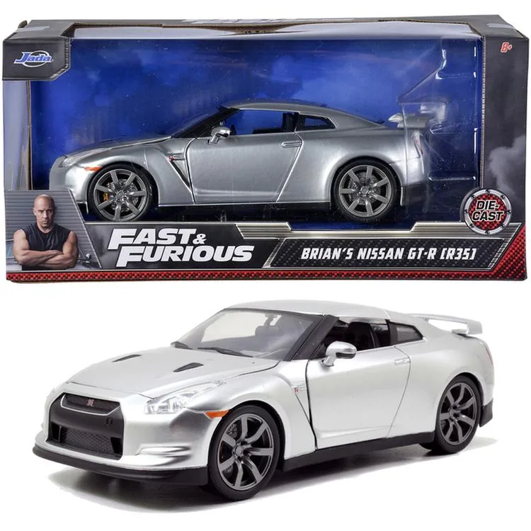 SİMBA JADA 3203038 FAST & FURIOUS 1:24 BRIAN'S NISSAN GT-R DIE CAST METAL ARABA KUTULU 8+