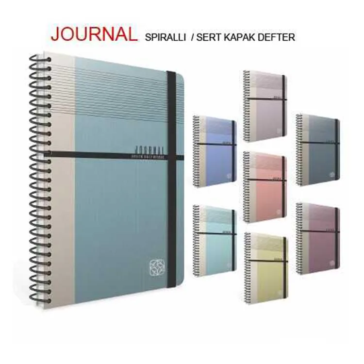 GIPTA JOURNAL SPİRALLİ SERT KAPAK 17X24 120 YP. ÇİZGİLİ DEFTER