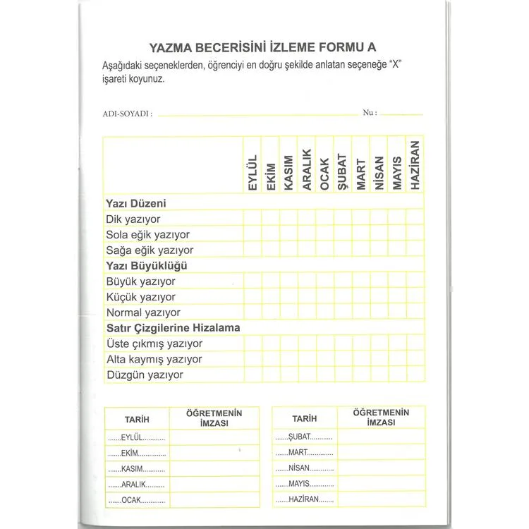YUVA 1.SINIF DİK TEMEL HARFLERLE GÜZEL YAZI DEFTERİ STANDART ÇİZGİLİ