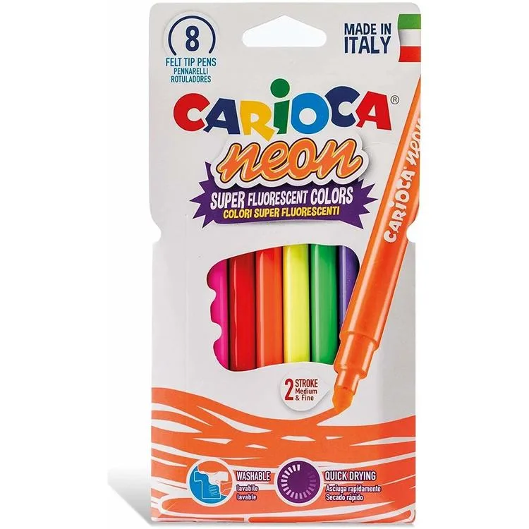 CARIOCA 42785 YIKANABİLİR KEÇELİ KALEM 8 RENK