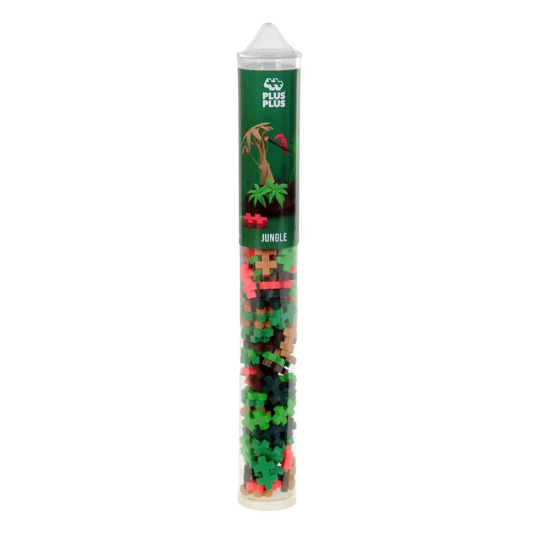 PLUS-PLUS 4266 JUNGLE MİNİ MİX BLOK PUZZLE YAPI SETİ 100 PARÇA TÜP