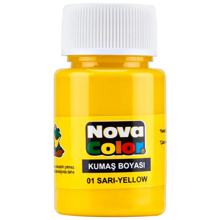 NOVA COLOR SARI 30 CC ŞİŞE KUMAŞ BOYASI
