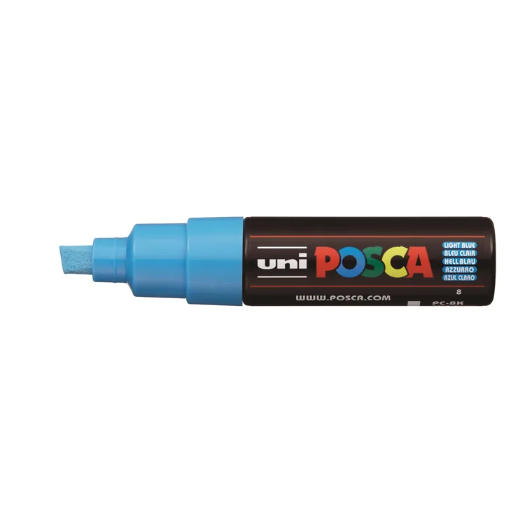 UNİ POSCA SU BAZLI POSTER MARKER PC-8K 8.0 mm AÇIK MAVİ