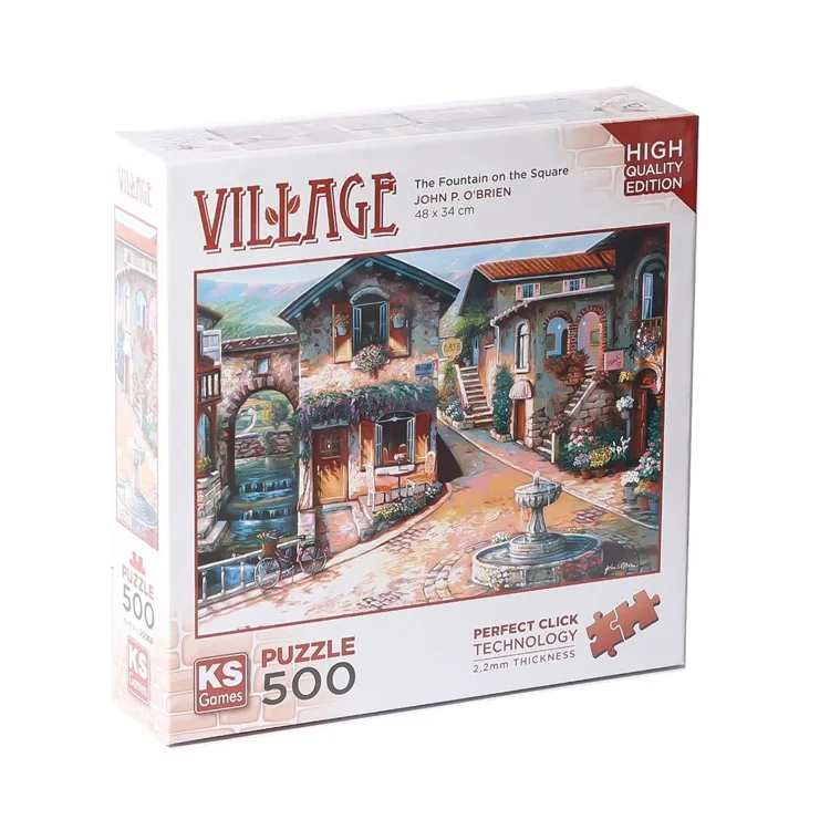 KS GAMES 20068 THE FOUNTAIN ON THE SQUARE 48x34cm YAPBOZ/PUZZLE 500 PARÇA