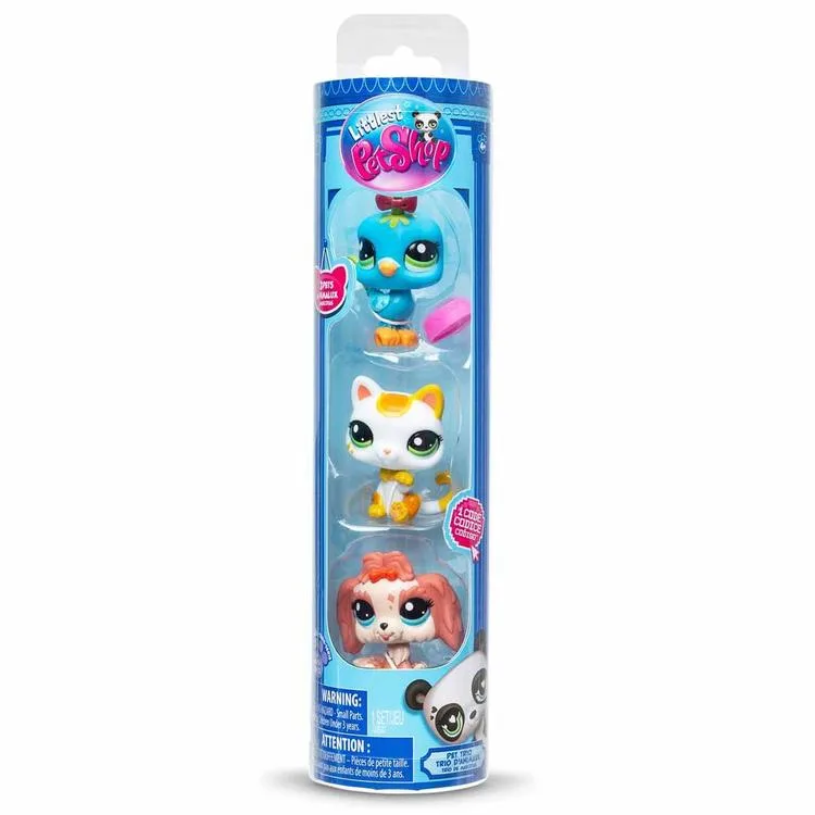 HASBRO 515 00551 LITTLES PET SHOP PET TRIO 3'LÜ SET KUŞ KEDİ VE KÖPEK 4+