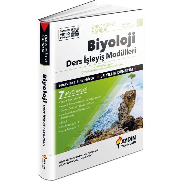 AYDIN ÜNİVERSİTEYE HAZIRLIK TYT-AYT BİYOLOJİ DERS İŞLEYİŞ MODÜLLERİ 2. KİTAP