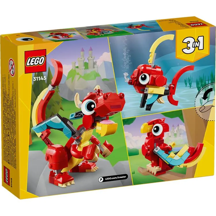 LEGO CREATOR 31145 3IN1 KIRMIZI EJDERHA 149 6+