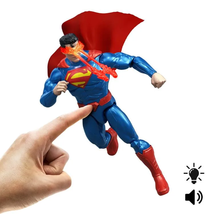 MATTEL DC JMD85 SUPERMAN ISI GÖRÜŞLÜ SESLİ IŞIKLI AKSİYON FİGÜR 18cm 4+
