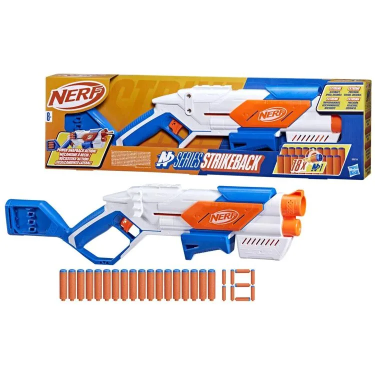 HASBRO G0218 NERF N SERİSİ STRİKEBACK SÜNGER ATAN SİLAH 18 MERMİ 8+