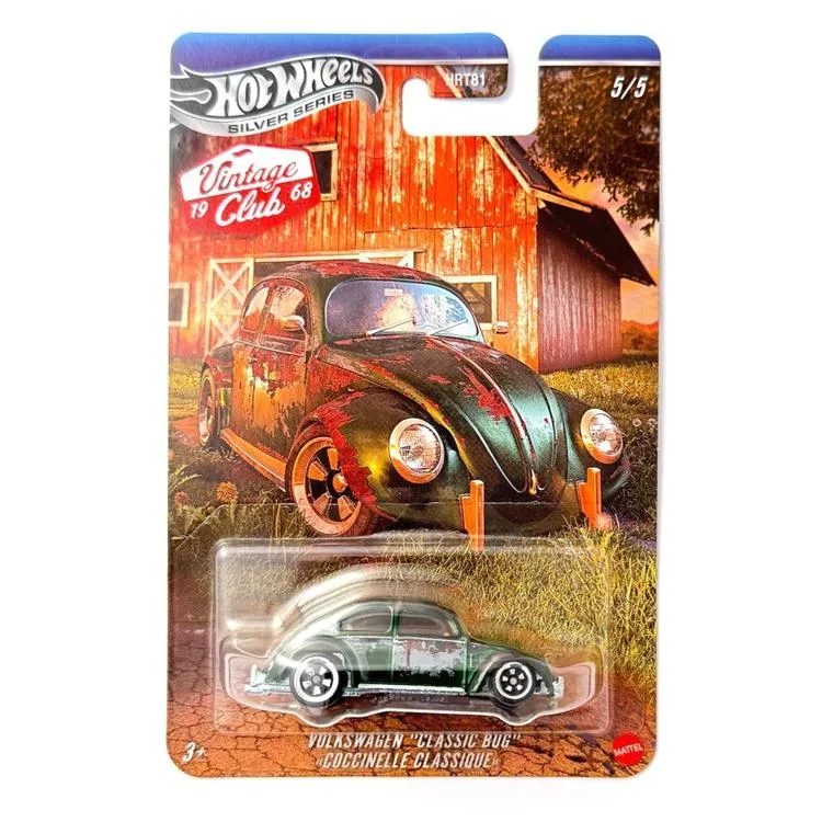 MATTEL HRT81/JKY35 HOT WHEELS SILVER SERIES VINTAGE VOLKSWAGEN 'CLASSIC BUG' COCCINELLE CLASSIQUE ARABA - TEKLİ