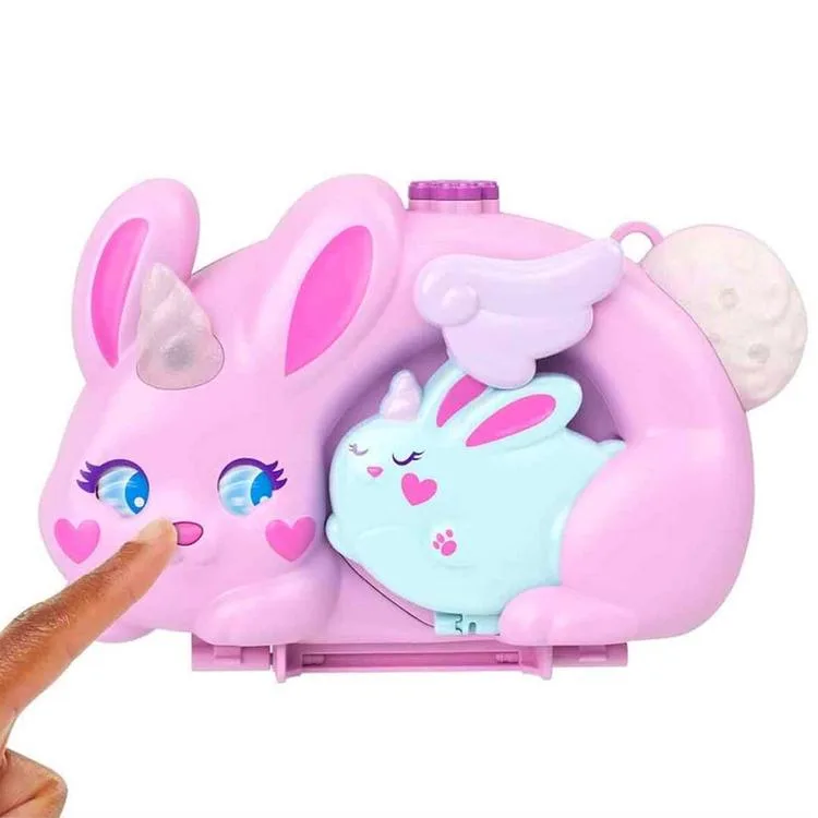 MATTEL GKJ63/JFT88 POLLY POCKET TAVŞAN ÇANTA OLAN MİKRO OYUN SETİ 4+