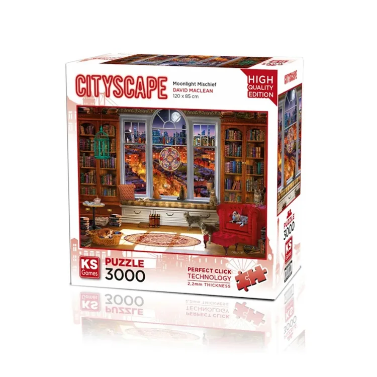 KS GAMES 23020 MOONLIT MISCHIEF 120x85cm YAPBOZ/PUZZLE 3000 PARÇA