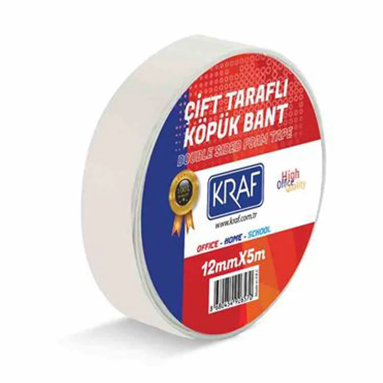 KRAF ÇİFT TARAFLI KÖPÜK BANT 12MMX5M 5012G