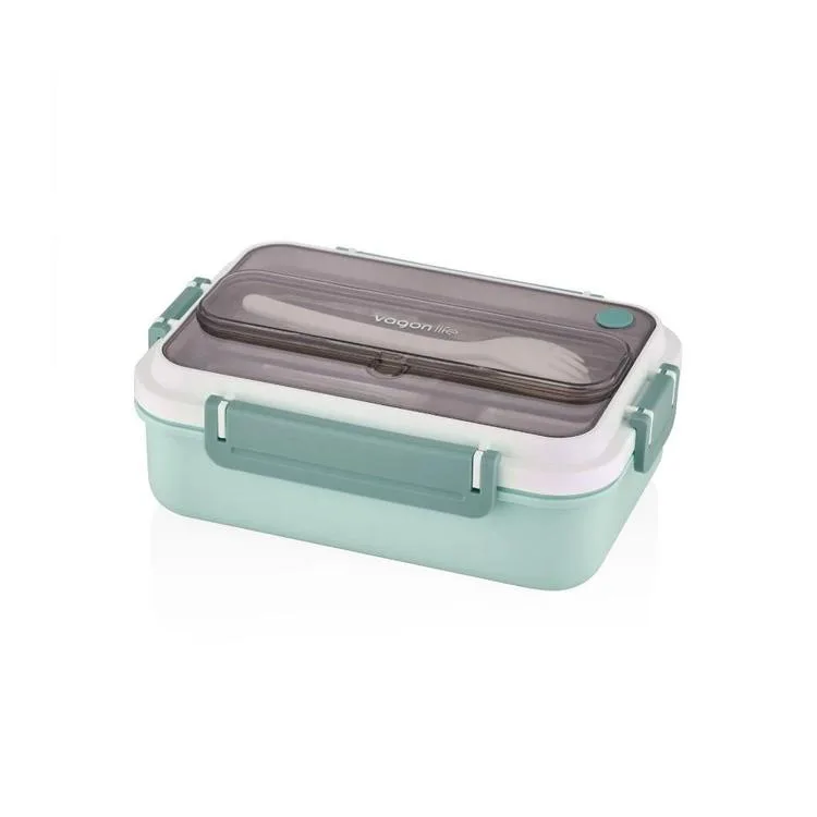 VAGONLİFE PASLANMAZ ÇELİK BÖLMELİ YEMEK KABI 3 BÖLMELİ - LUNCH BOX BL50467 1000 ML - YEŞİL
