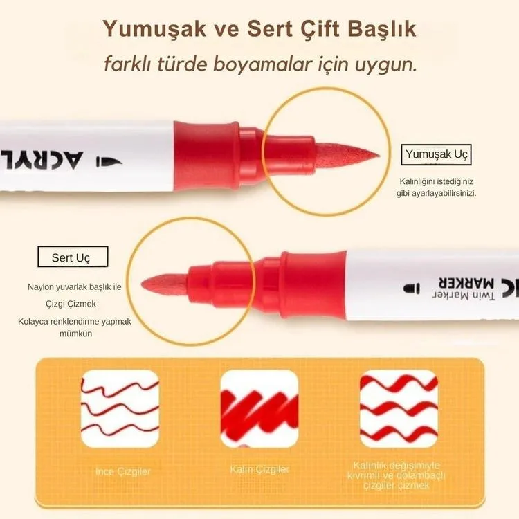 RİCH 17924-131 ART-X ÇİFT TARAFLI DUO AKRİLİK MARKER AÇIK MOR
