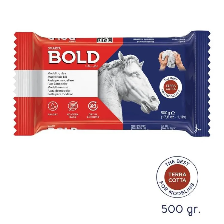 SMARTA BOLD SERAMİK HAMURU 500 GR. (TERRA COTTA) TOPRAK RENGİ