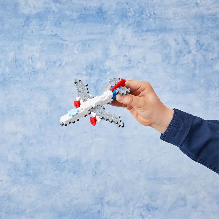 PLUS-PLUS 4284 AIRPLANE MİNİ MİX BLOK PUZZLE YAPI SETİ 100 PARÇA TÜP