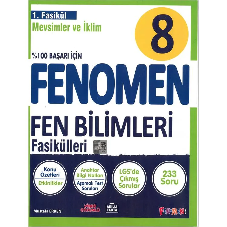 FENOMEN 8. SINIF FEN BİLİMLERİ 1. FASİKÜL - MEVSİMLER VE İKLİM