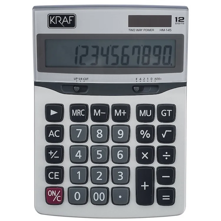 KRAF 12 HANE MASA ÜSTÜ HESAP MAKİNESİ HM-145