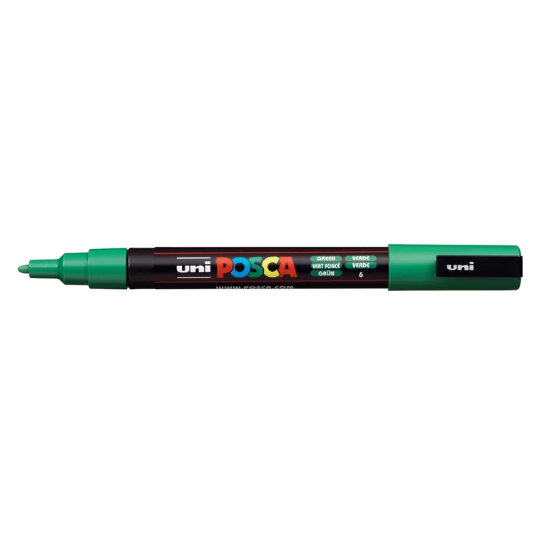UNİ POSCA SU BAZLI POSTER MARKER 0.9-1.3 PC-3M YEŞİL