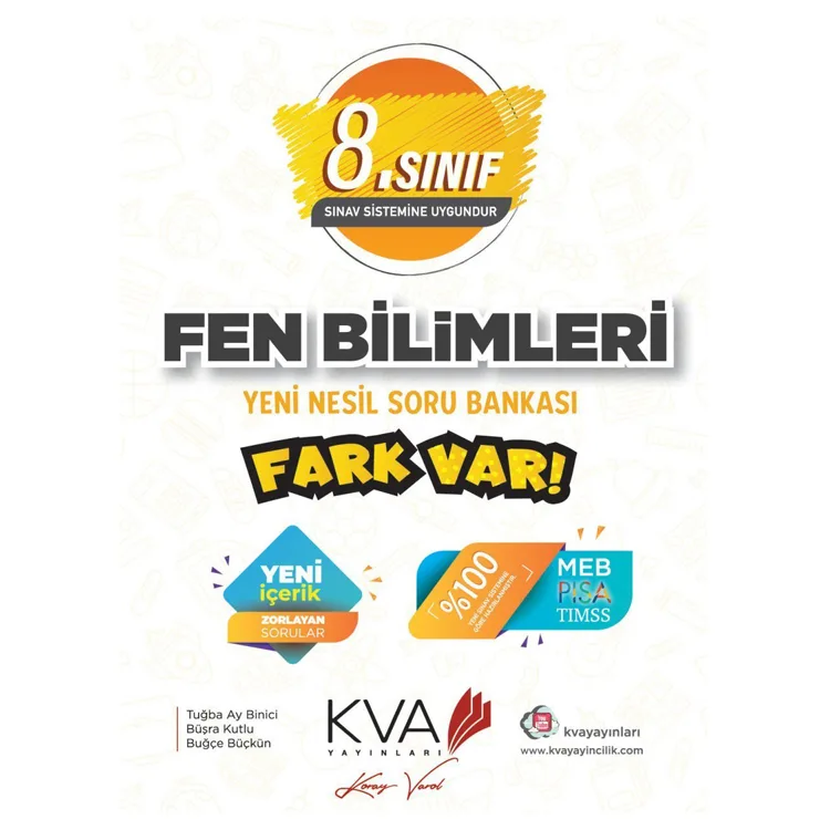 KORAY VAROL AKADEMİ 8. SINIF FEN BİLİMLERİ YENİ NESİL SORU BANKASI FARK VAR