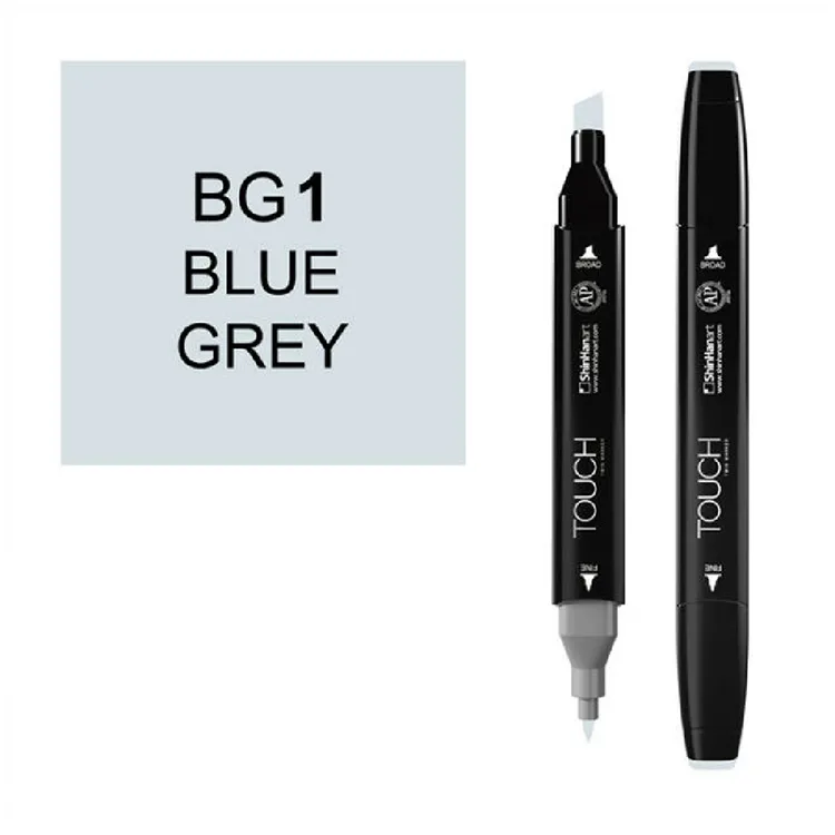 TOUCH TWIN BG-1 ÇİFT UÇLU MARKER BLUE GREY
