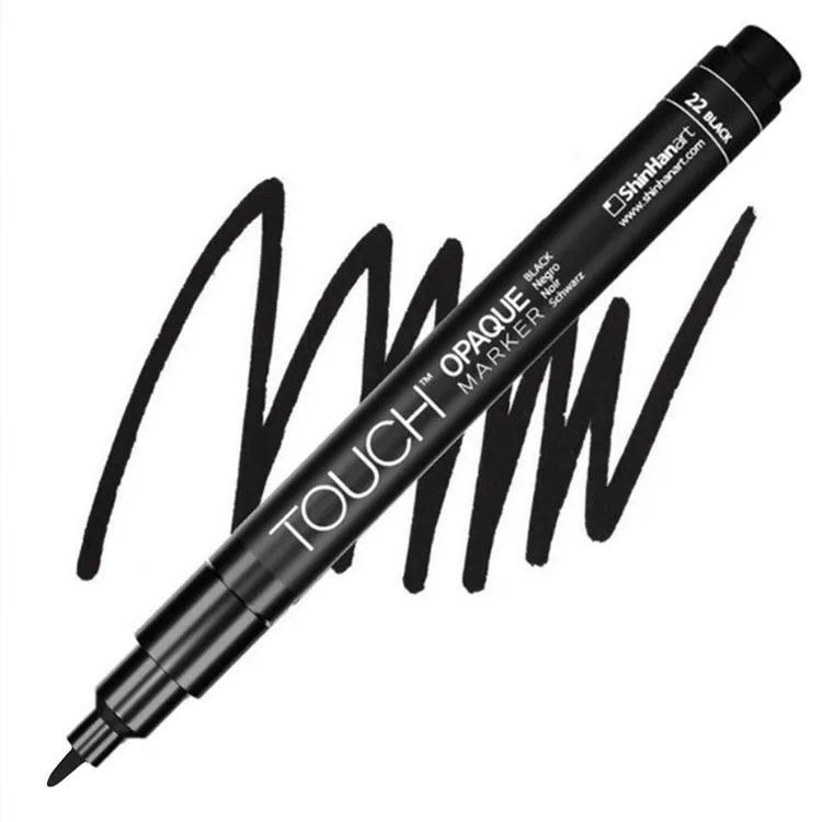TOUCH OPAQUE SU BAZLI MARKER KALEM 0.4 - 0.7 mm - EXTRA FINE PACK BLACK 22 - SH8610003-2031