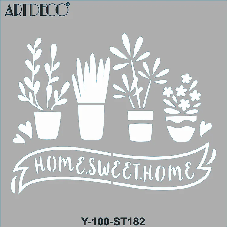 ARTDECO STENCİL 30X30CM GÜZEL EVİM 182