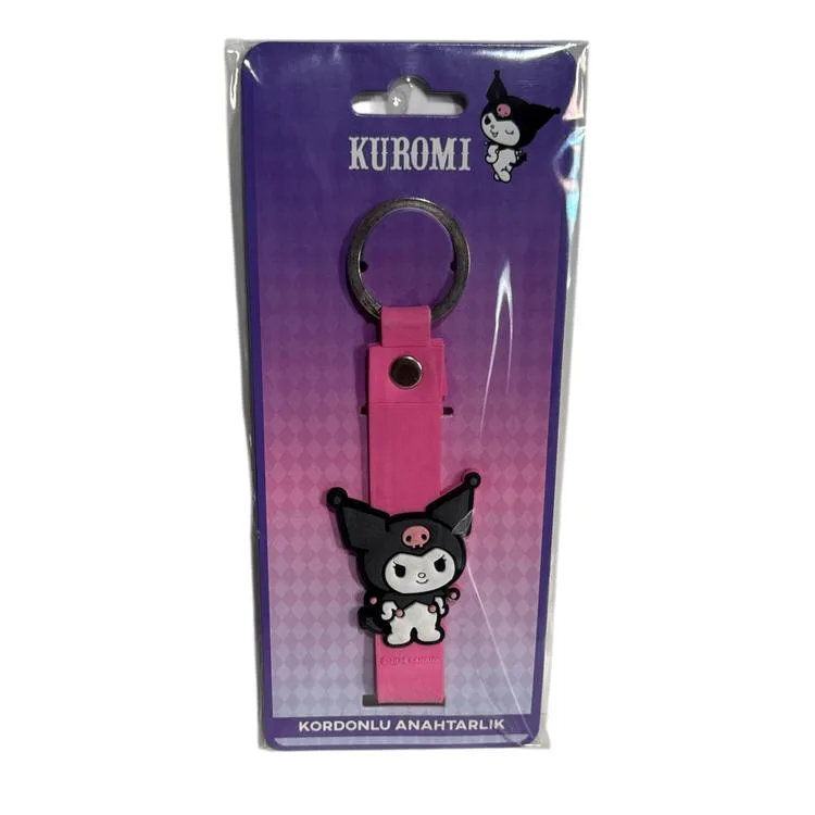 KUROMI 308 30 01 KORDONLU SİLİKON ANAHTARLIK - TEKLİ