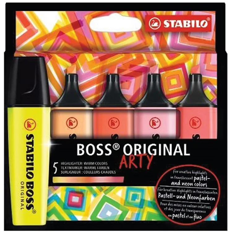 STABILO BOSS ORIGINAL 70/5-02-1-20 FOSFORLU KALEM SETİ 5 Lİ SICAK RENKLER