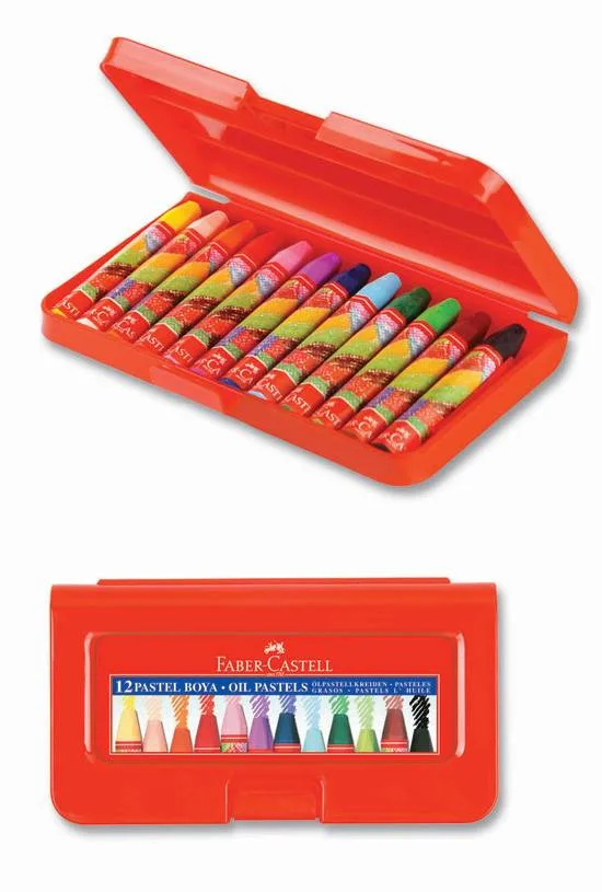 FABER CASTELL PLASTİK ÇANTALI 12 RENK PASTEL BOYA