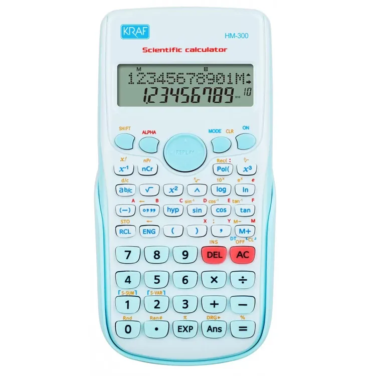 KRAF 240 FONKSİYONLU BİLİMSEL HESAP MAKİNESİ HM-300 MAVİ