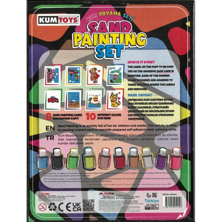 KUMTOYS KM5454 KUM BOYAMA SETİ 8'Lİ