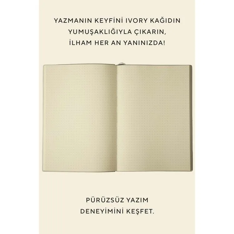VICTORIA'S JOURNALS 1018 SOFTTONS ESNEK KAPAK 14.8x21cm A5 80gr. 128 YP.KREM NOKTALI DEFTER PASTEL KAHVERENGİ